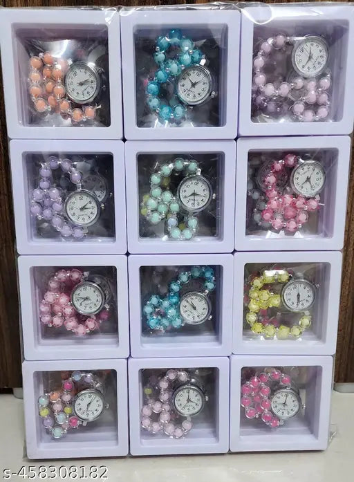 3039 Women Multicoloured Beads Watch