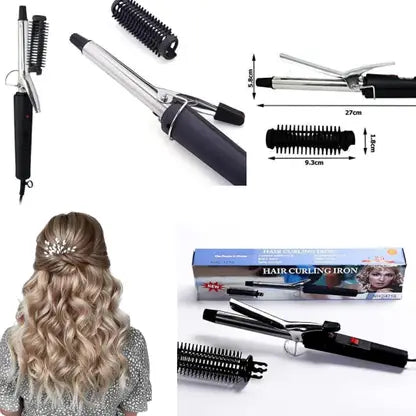 471B Electric Hair Curling Iron Hair Curler Roller with Revolutionary Automatic Curling Machine for Women (Black)