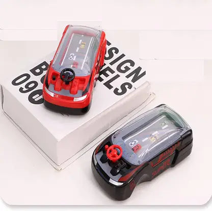 470 Hand-Held Portable Car Adventure Game Machine Speed, Children’s Toy Manual Puzzle Simulation Racing Machine Steering Wheel ( Colour Red and Black )