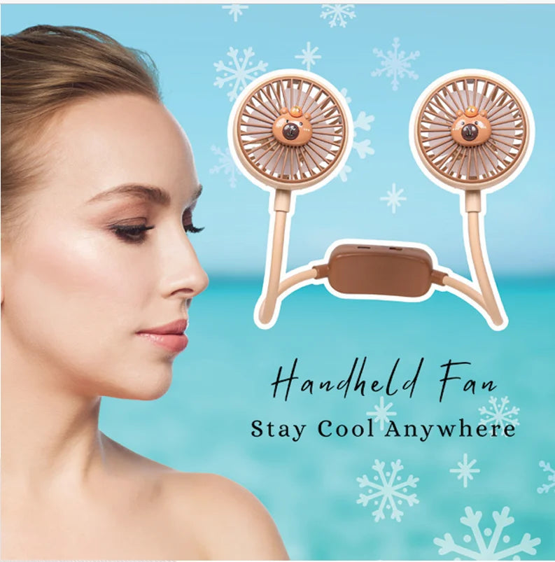 20519 Hand Free Neck Fan, 360 Degree Rotatable Portable Neck Fan