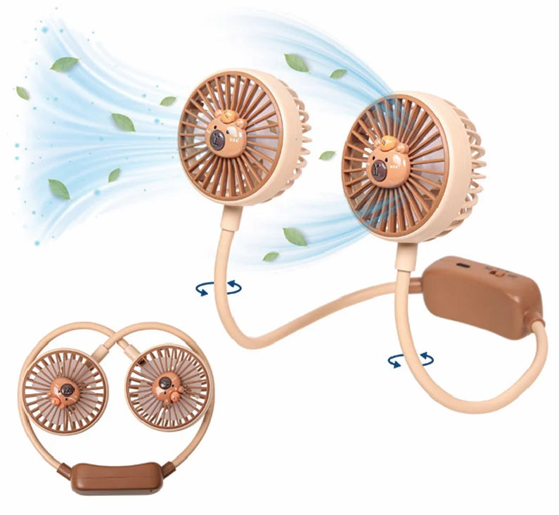 20519 Hand Free Neck Fan, 360 Degree Rotatable Portable Neck Fan