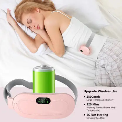 10478 Electric Heating Pad & Massager for Menstrual Cramps & Back Pain, Pink, Composite Fiber & Lycra