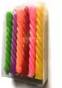 1472 ( 2 pcs ) Random Color Spiral Candle 25 cm