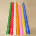 1472 ( 2 pcs ) Random Color Spiral Candle 25 cm