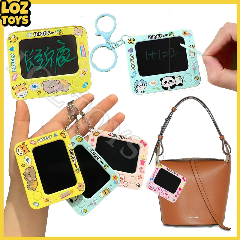 20367 Gifts- Drawing Board Keychain for Kids Reusable Writing Tablet with Pen {Multicolor}