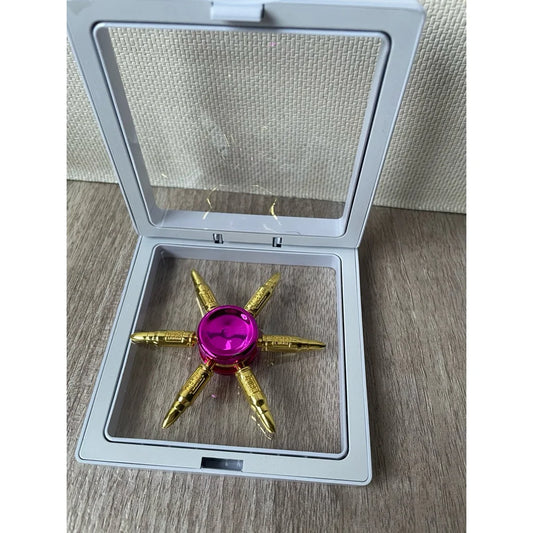 10373 {1 Pcs} Random Design Gold Finger Hand Spinner Fidget Spinner Toys for Kids (Gold}