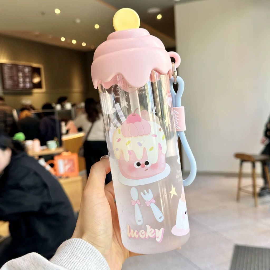 20595 Ice Cream Dessert Stylish Water Bottle 600 ml {Random Color}