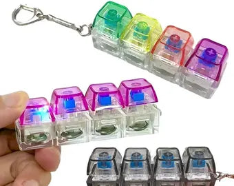 20559   4-Key Keyboard Clicks Toy Keycap Tester with LED Lights Keyboard Clicks for Stress Relief and Focusing {Multicolor}