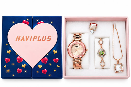 21275 Rose Gold Elegant Jewellery Set – Watch, Earrings & Pendant