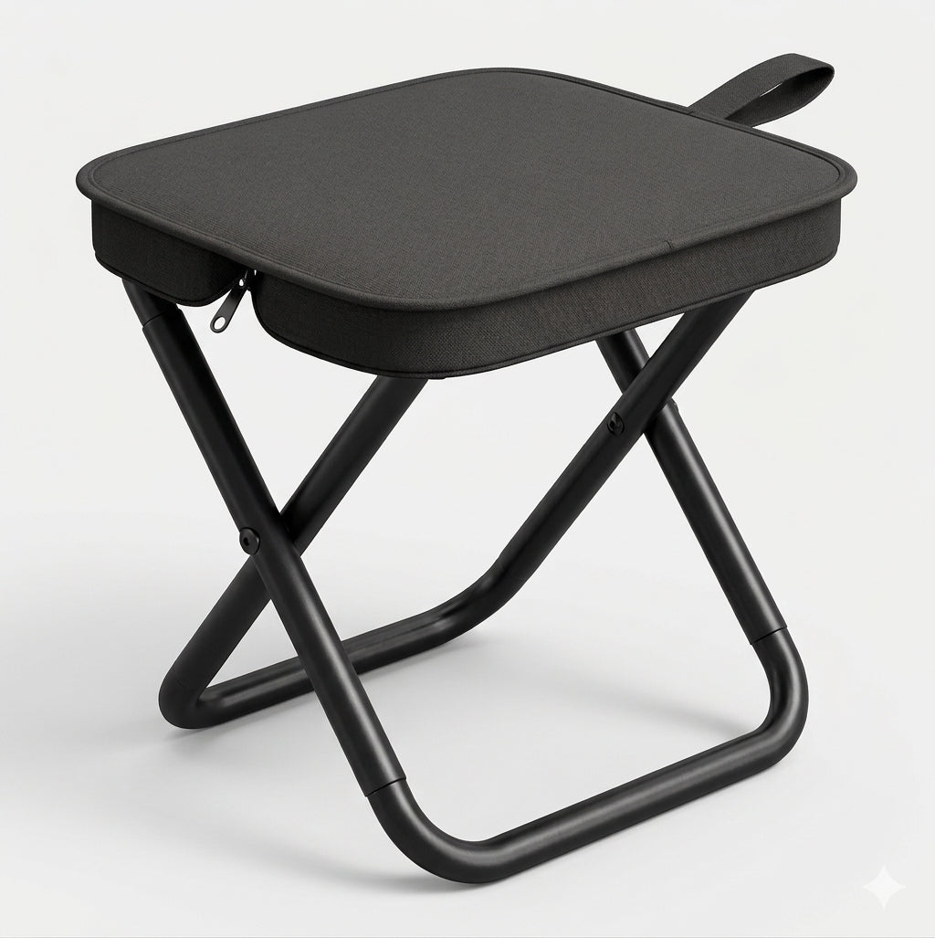 21201 Portable Folding Stool with Carry Bag, Compact Camping Seat