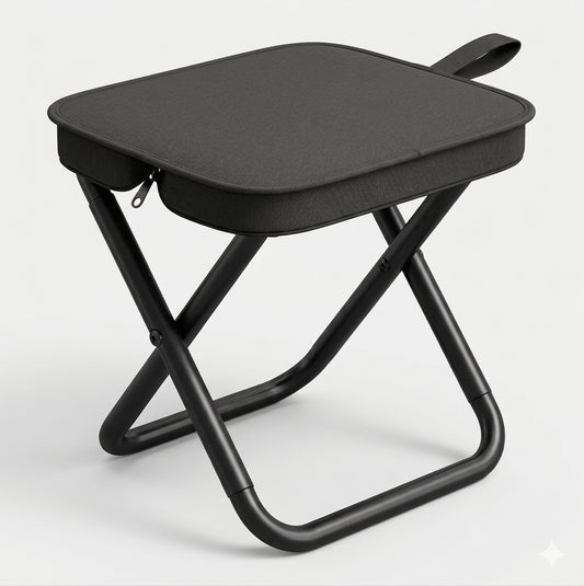 21201 Portable Folding Stool with Carry Bag, Compact Camping Seat