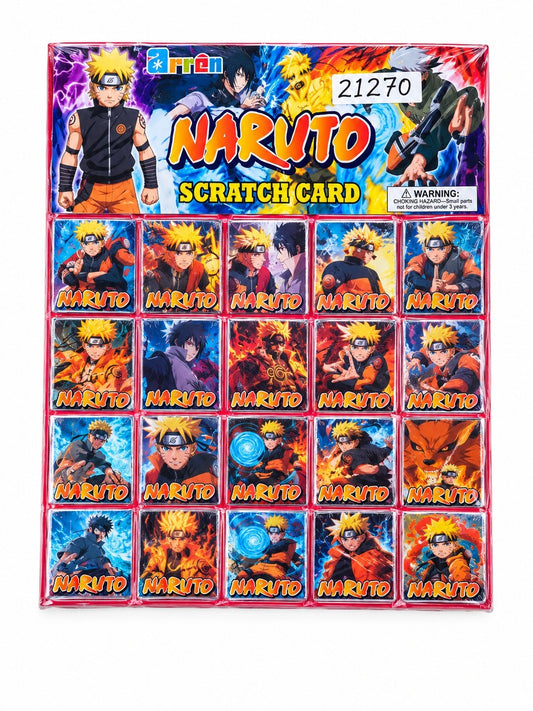 21269 Naruto Scratch Card Collection Pack of 20 Colorful Anime Cards for Kids