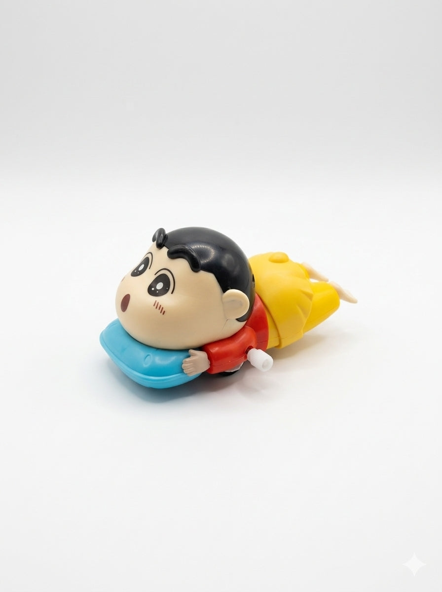 21232 Crayon Shin Chan Wind Up Crawling Toy Figure Red Clockwork Walking Cartoon Character Toy Mechanical Wind Up Action Figure No Battery Required Educational Fun Toy for Kids Boys Girls