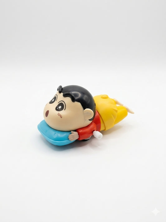 21232 Crayon Shin Chan Wind Up Crawling Toy Figure Red Clockwork Walking Cartoon Character Toy Mechanical Wind Up Action Figure No Battery Required Educational Fun Toy for Kids Boys Girls