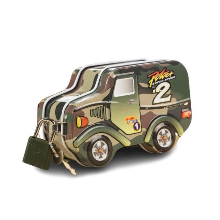20195 Military Truck Design {Money bank} Coin Box With Lock