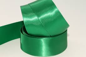 20186 ( 5 pcs ) 1 inch green Satten Ribbon