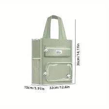 10673 Portable File Handbag Large Capacity Tote Bag Student Training Multicolor