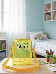 020130 Transparent Crossbody Bag Neon Funky Eye Sling Bag