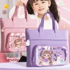 10371 Cartoon Printed Trendy Tote Bag for Party Spring Work for home office school travel camping drawing storage bag