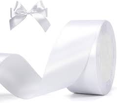 7501 ( 10 pcs ) 1/2 Inch.white Satten Ribbon
