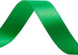 20186 ( 5 pcs ) 1 inch green Satten Ribbon
