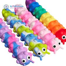 20118 Light Up Push Popper Suction Caterpillar {Multicolor}