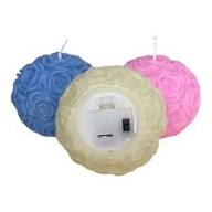 20146 LED Rose Ball Candle Light Up Decorative Floral Design, Battery Operated, Wedding Home Decor
