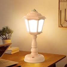 11162 Vintage Style Table Lamp, Decorative LED Lantern Light, Wight Colour {5 inch}