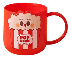 3005  {400ML} Cartoon Plastic Microwave Safe Water Drinking Cup Milk Mug Tea Cup with Handle for Children Fancy Cups and Mugs {Random Design}