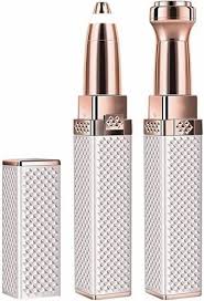 HX-207 Eyebrow Trimmer for Women, 2 in 1 Rechargeable Facial Hair Remover with Replaceable Heads, Professional Painless Personal Hair Removal Eyebrow Razor with Indicator Lights