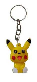 20887 {Pack of 12} Pikachu Anime Keychains for Kids | Cute Soft Rubber Pokemon