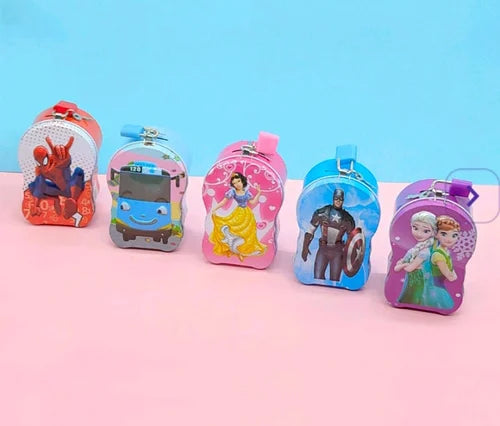 HBC-P-40 Small Money Bank Box With Lock & Key - Random Designs