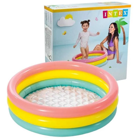 58924 Round Inflatable Swimming Pool Bathtub Soft Material Spa Bath Tubs for Kids & Toddlers (Multicolor, 3 Feet