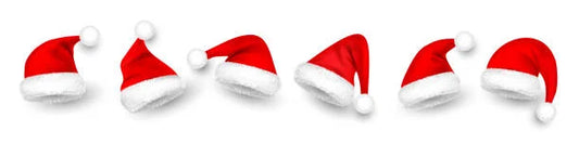 7083 (12 pcs) Adult & Kids Comfortable Soft Free Size Santa Clause Hat Cap