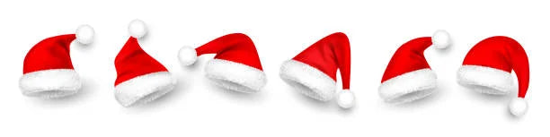 7084 (12 pcs) Santa Hat For Kids