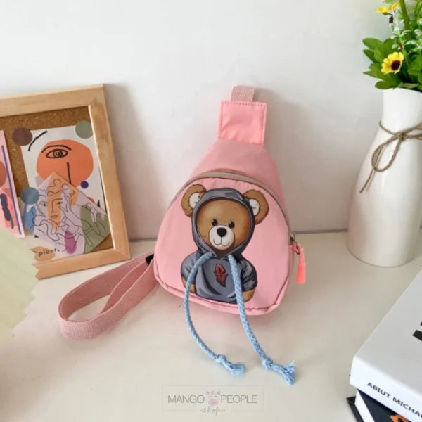 020054 Cute Mini Bear Sling Crossbody Bags for Kids Boys Girls Chest Bag {Multicolor}