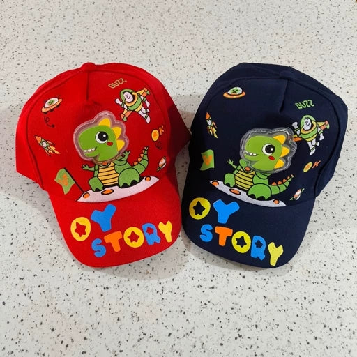 20102 Polyester Comfortable Cartoon Dino Print Little Sports Light Cap For Active Kids {Random Design}