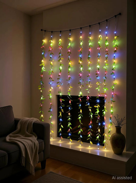 21104 LEDs  Multicolor Flickering Leaf Rice Lights size-13*7*8cm