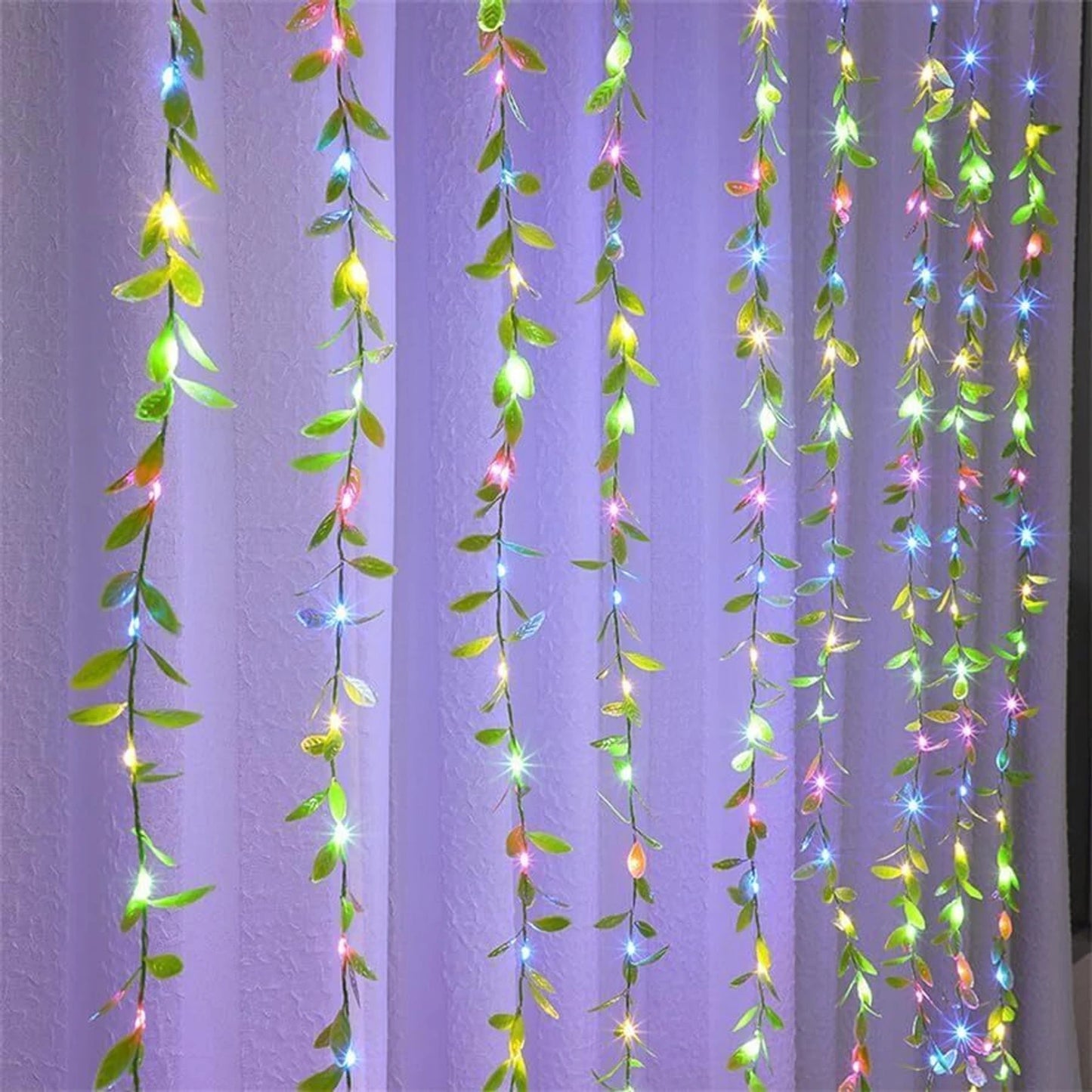 21104 LEDs  Multicolor Flickering Leaf Rice Lights size-13*7*8cm