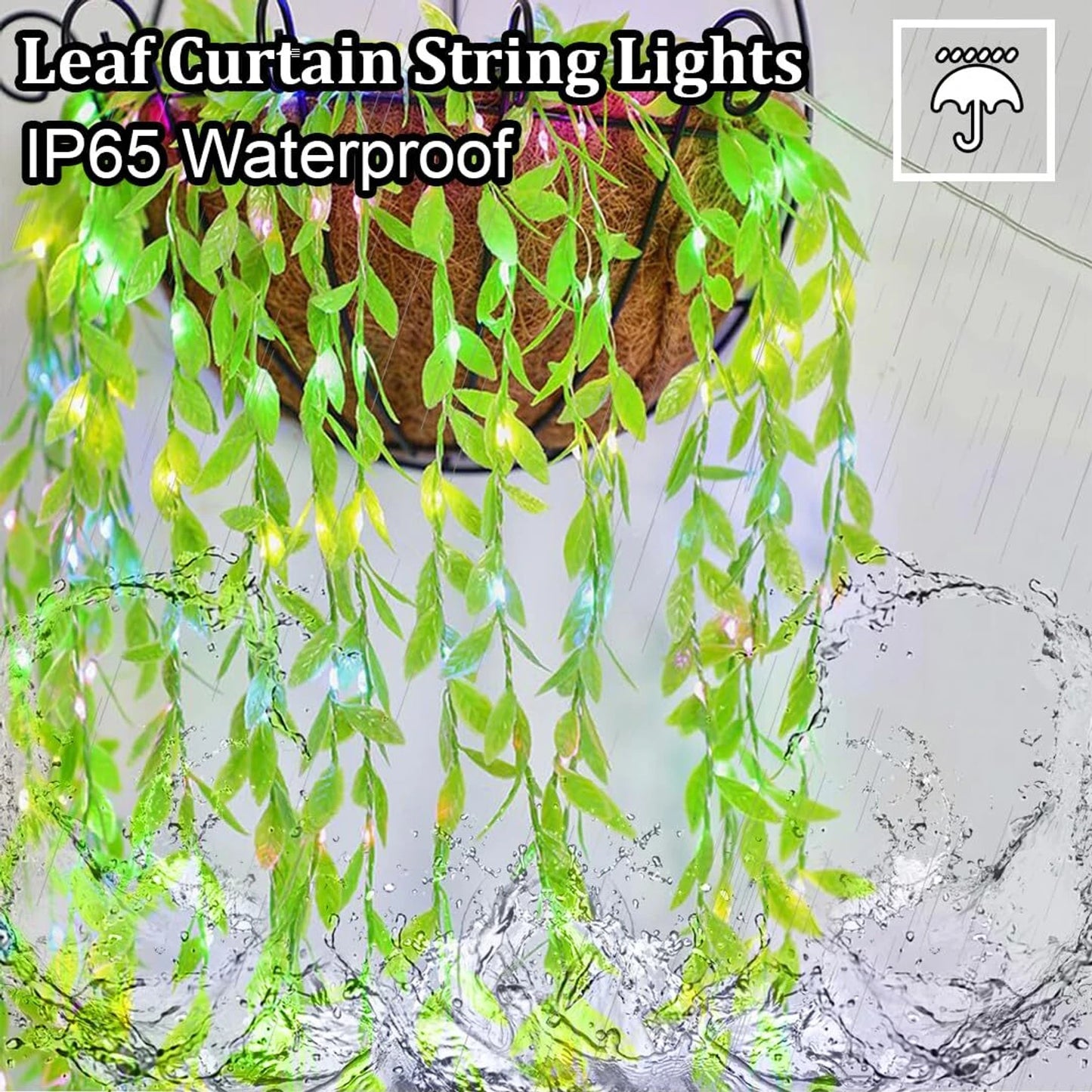 21104 LEDs  Multicolor Flickering Leaf Rice Lights size-13*7*8cm