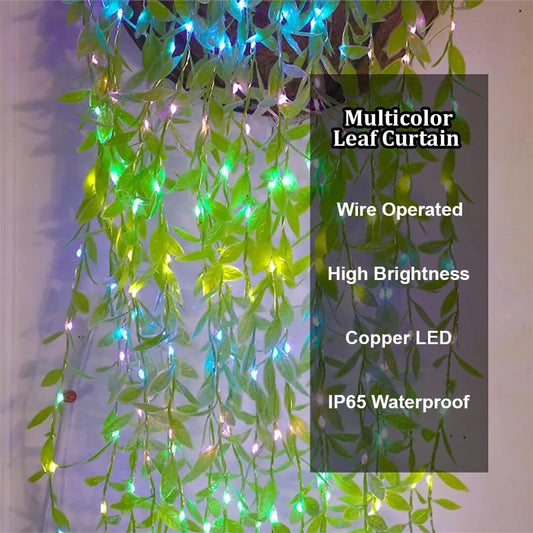 21104 LEDs  Multicolor Flickering Leaf Rice Lights size-13*7*8cm