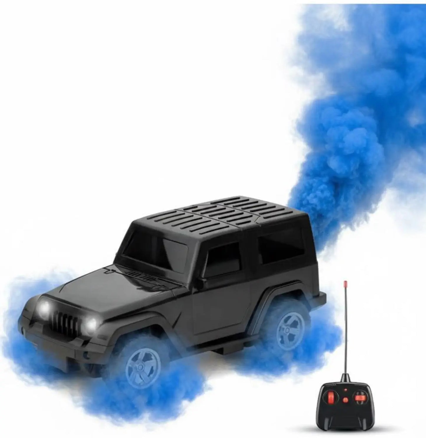 20492 Smoke GADDI Remote Control Car for Kids | Classic Jeep-Style RC Car with LED Headlights | Easy-Control Racing Toy for Boys & Girls