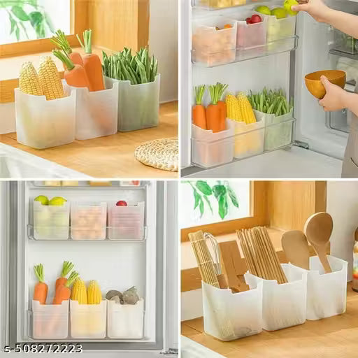 10514 {6pcs} fridge storage boxes multipurpose containers