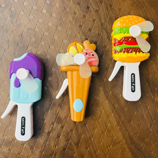 11183 Hand PressFan for Kids, Small PocketFan for Outdoor,Safe Mini ManualFan, Portable SummerFan Toy For Kids