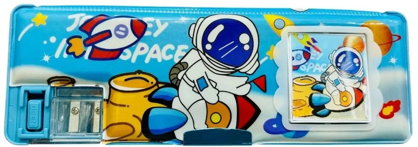 20439 Magnetic Pencil Box with Calculator & Dual Sharpener for Boys {Random Design}