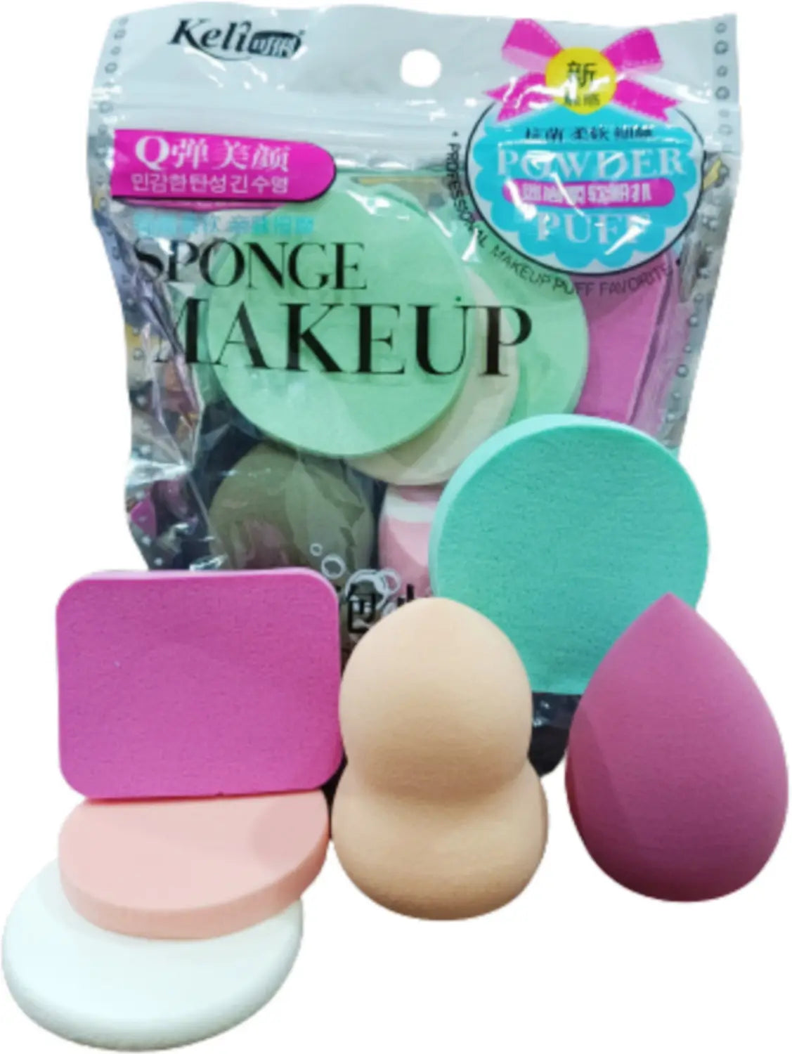 V-10 Make Up Sponge Beauty Blender Puff - Set of 6 Sponge Blender Foundation Puff Powder Smooth Beauty