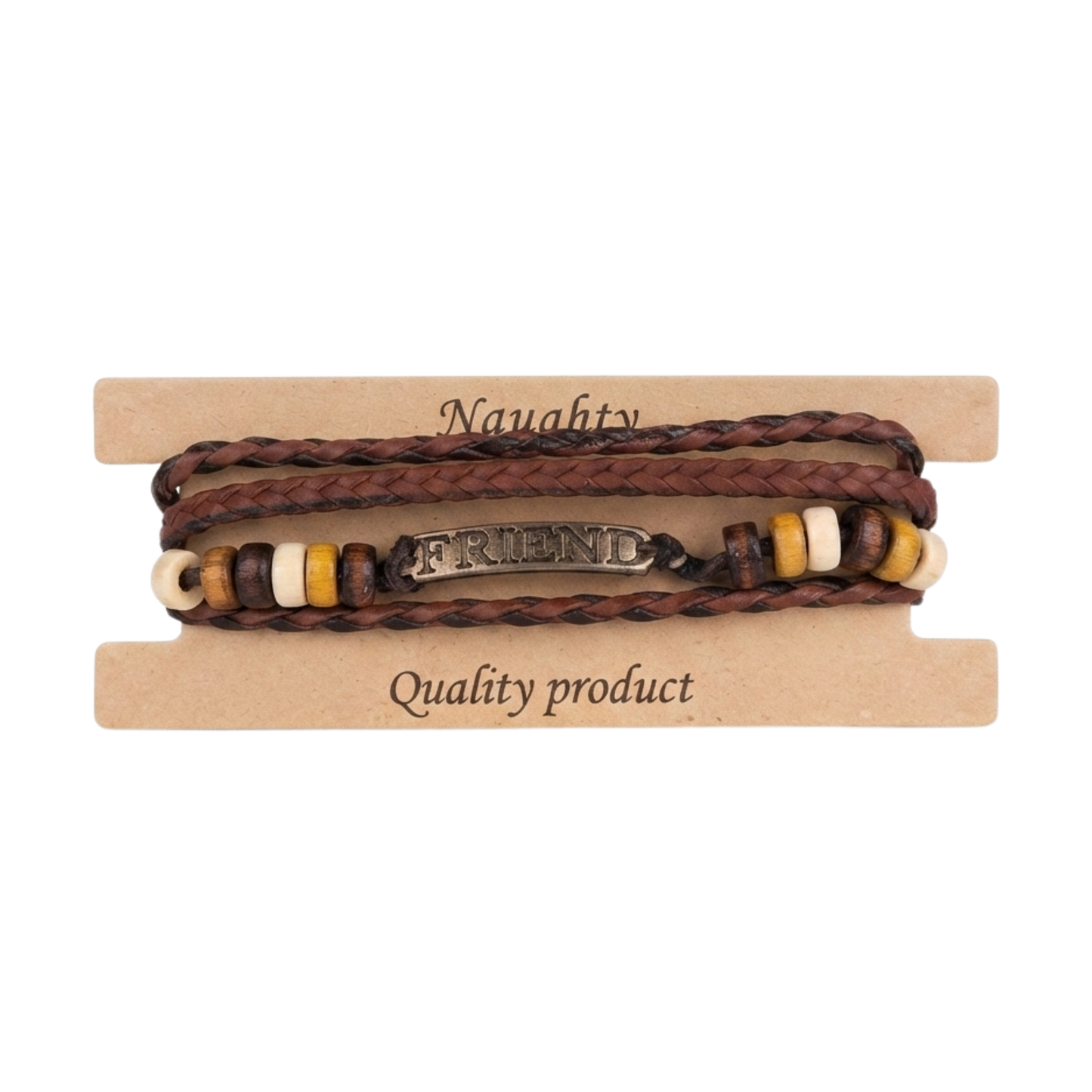 20837 Stylish Men's Leather Friendship Bracelet | Adjustable Handmade Bracelet