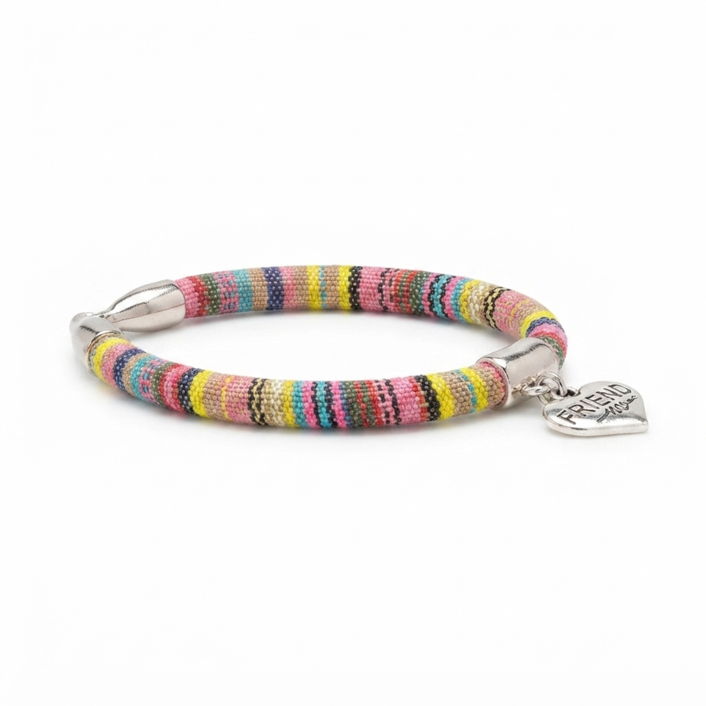20839 Men Style Friend Ship Heart Charm Wristband Friendship Day Gift MultiColor Zinc and Metal Bracelet for Men and Women