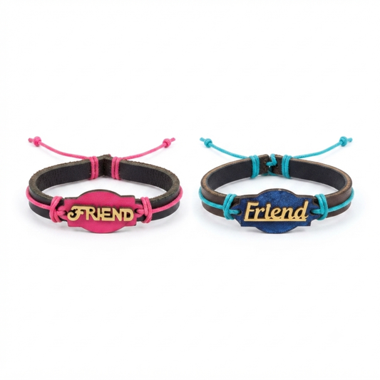 20858 {Pack of 12} Adjustable Friendship Leather Bracelet for Boys & Girls | Handmade Unisex Wrist Band | Multicolor Rope Bracelet | Best Friend Gift