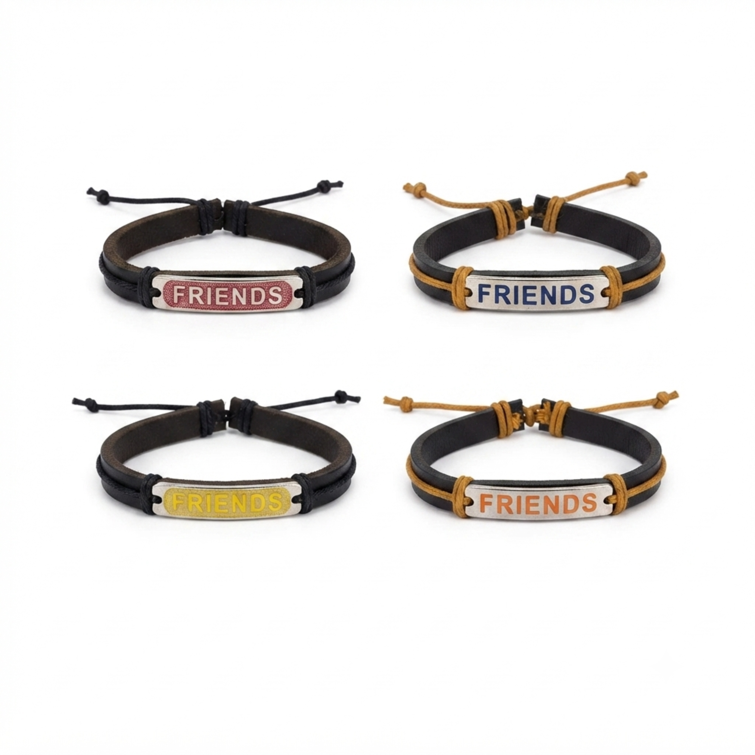 20859 {Pack of 12} Best Friend Unisex Faux Leather Bracelet